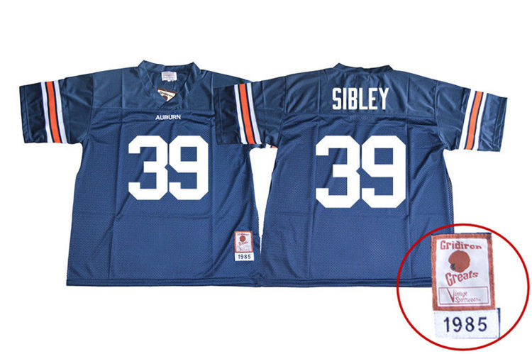 Youth Auburn Tigers #39 Conner Sibley 1985 Throwback Navy College Stitched Football Jersey